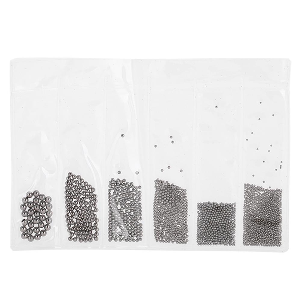 4 Colors Nail Art Decorations 0.5mm 3.0mm Steel Ball Manicure Accessories Black