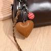 Basketball Braided Rope Car Keyrings PU Love Football Bag Charm Leather Heart Keychain  Kids Gifts
