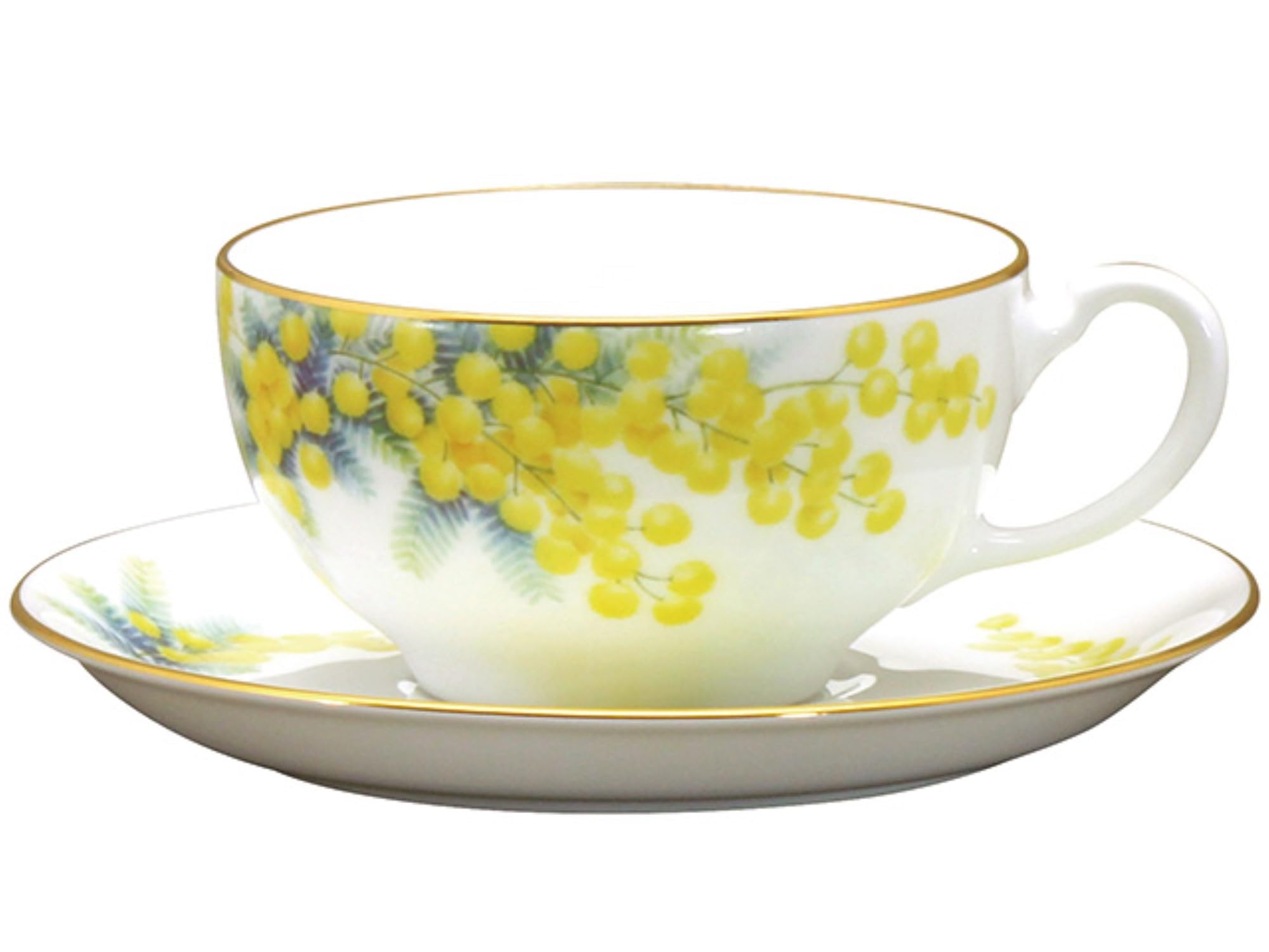 

Чашка и блюдце Okura Touen Mimosa для кофе и чая, Прибл.. 220cc, Сделано в Японии, 89C/5151