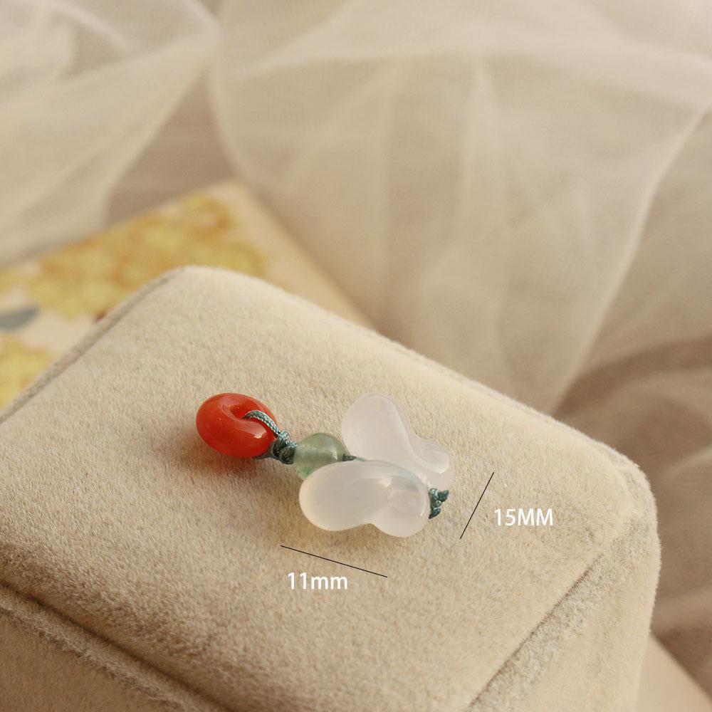 Southern Red Hetian Jade Pendant Beads Bracelet Necklace Accessories