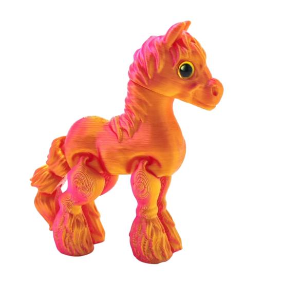 Figurine de Cheval Imprimée en 3D Articulations Mobiles Statue de Poney Jouet Fidget Anti-Stress Modèle Animal Éducatif Ornement Décoration de Bureau