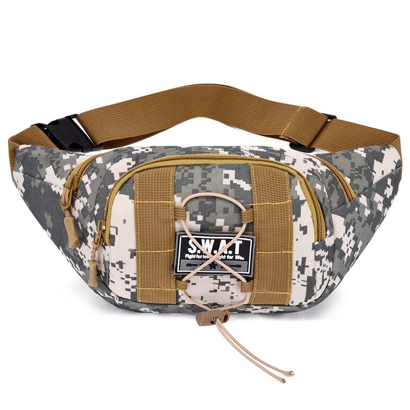 Camouflage Outdoor Mountaineering Fanny Bag Versatile Fashion Trend Shoulder Fanny Bag Running Sports Cycling Messenger Bag Bag