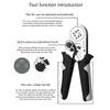 XINQI HCS8 10-6A 10mm2 Tube Terminals Crimping Pliers Set with Storage Bag &  Hand Tools Electrician Crimper Crimping Pliers