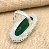 Faceted Green Onyx Gemstone Handmade 925 Sterling Silver Wedding Jewelry Ring