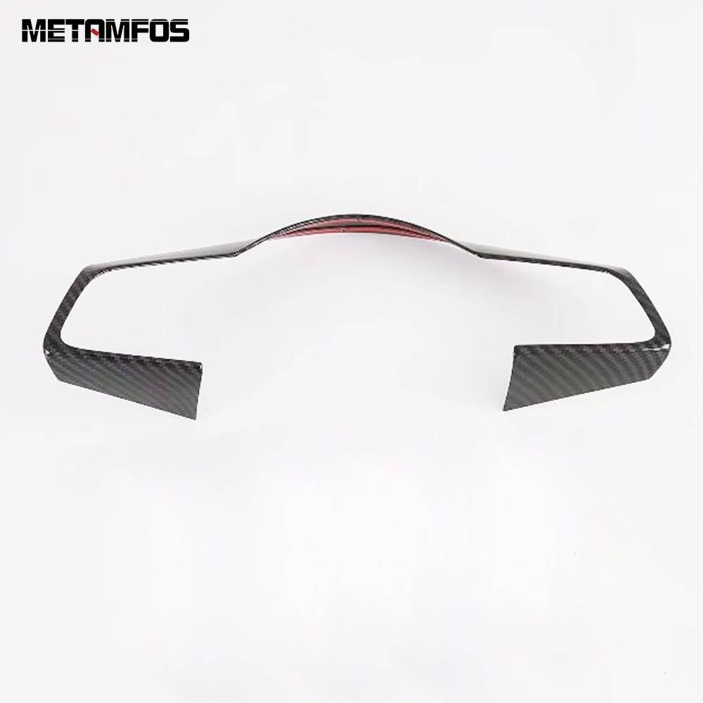 For Kia Seltos -2024 2025 Carbon Fiber Steering Wheel Cover Trim Decoration Frame Sticker Interior Accessories Car Styling