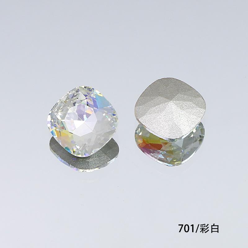 10Pcs Crystal K9 Glass Drill Tip Bottom Drill Fat Square Special-Shaped Nail Drill Clothing Accessories