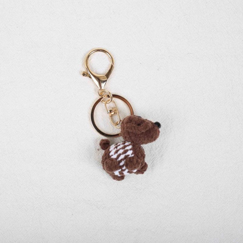 Mini Animal Doll Series Crochet Keychain Knitted Small Rabbit Doll Keyrings Mini Puppy Cute Keychain Custom Accessory