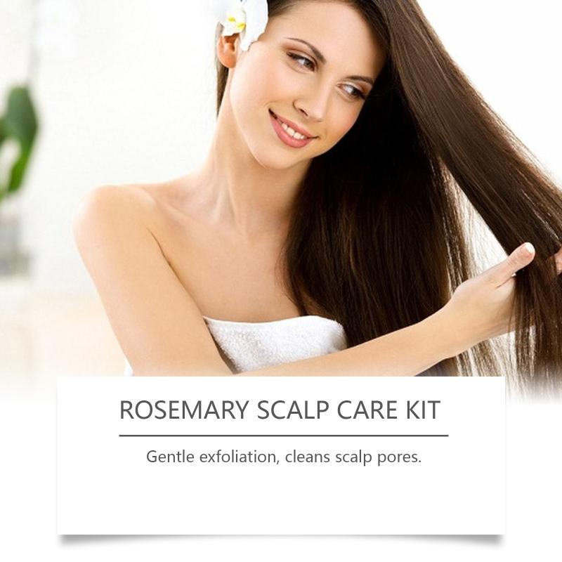 Rosemary Scalp Renewal Kit Clean Pores Fight Flakes and Hair Loss Moisturizing Conditioner Use for Dry Scalp