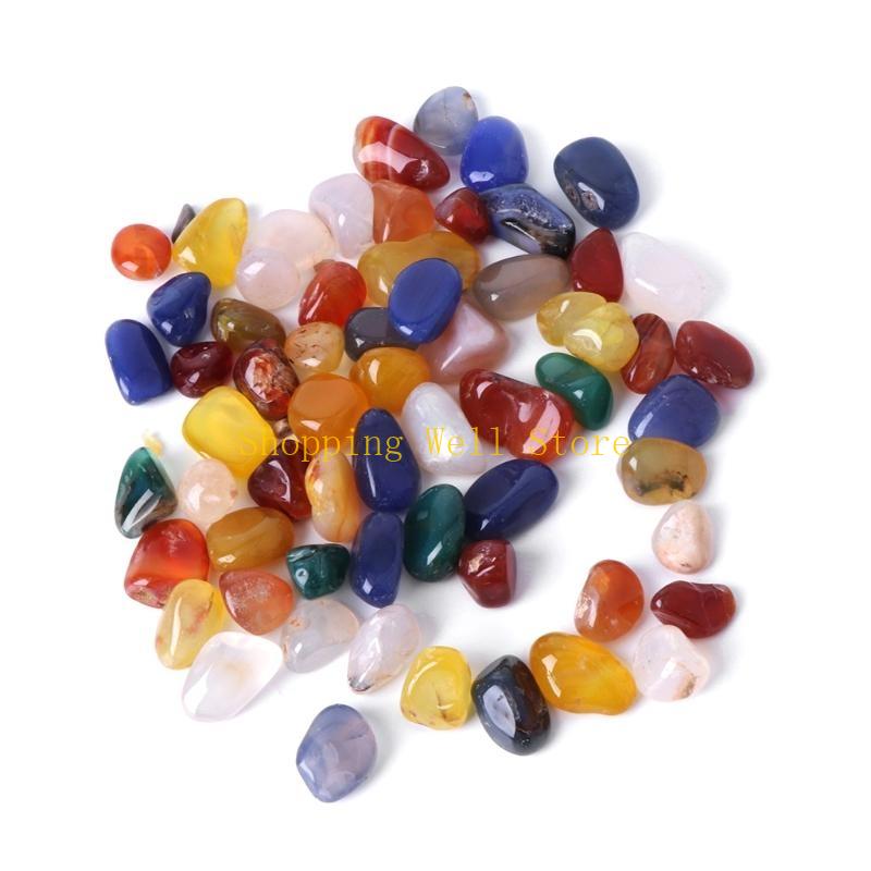 KX4B Aquarium Gravels Rock Natural Polished Decorative Stone Small Pebbles for Aquarium Fish Tanks Landscape Accessory