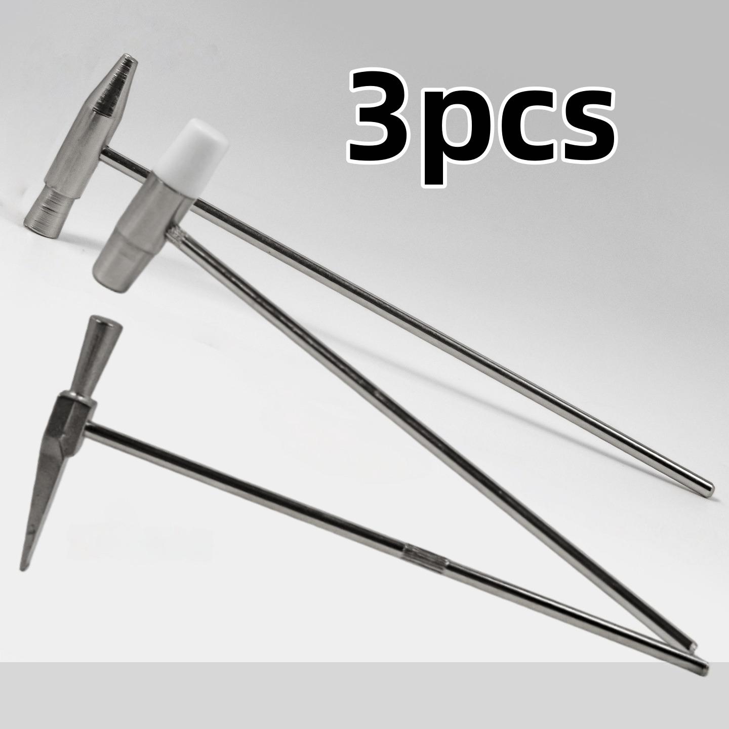 

3pcs Multi-Tone Stainless Steel Tuning Hammer, Heavy-Duty for Kalimba & DIY Jewelry Crafts