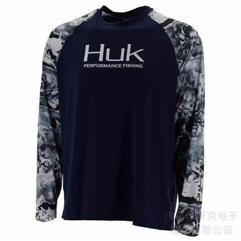 HUK fishing suit quick-drying long-sleeved summer outdoor sunscreen suit sportswear Luya fishing shirt breathable T-shirt men