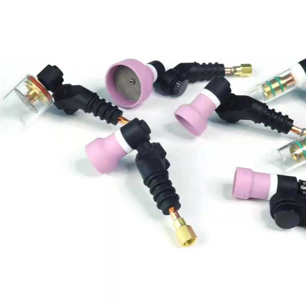 Cabezal de Pistola de Refrigeración por Gas para Soldadura TIG Giratorio 360° NR26 17 18 20