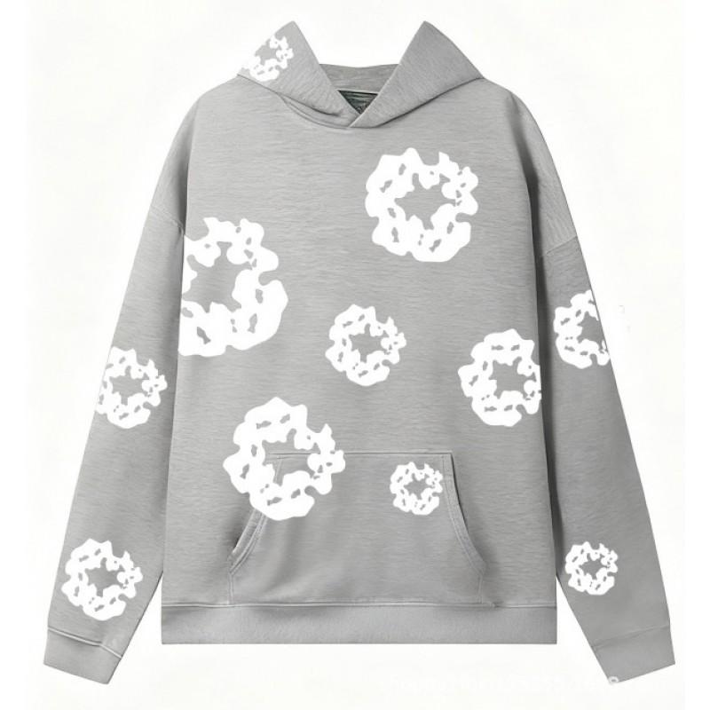 Set Felpa Streetwear Donna Stampa Kapok Vestibilità Larga Manica Lunga Outfit Casual