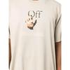 OFF WHITE Dinosaur Series T Shirts Men's Brown Crew Neck Moderate OMAA038F21JER0071784