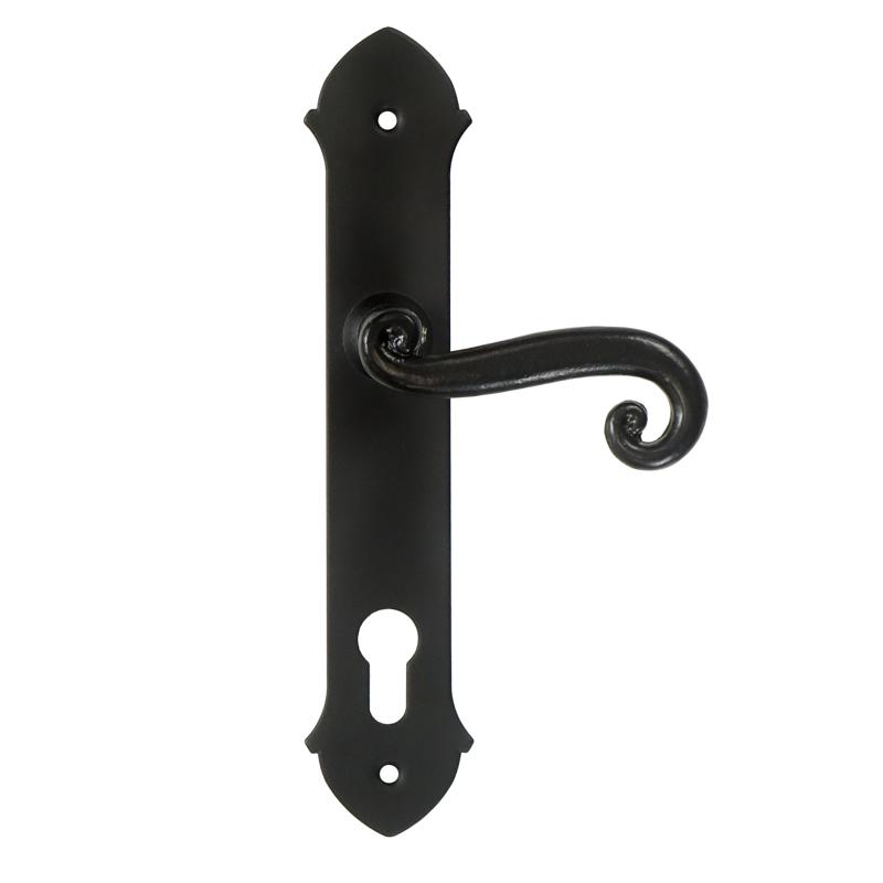 MALTA handle with plate for 90mm insert, BLACK