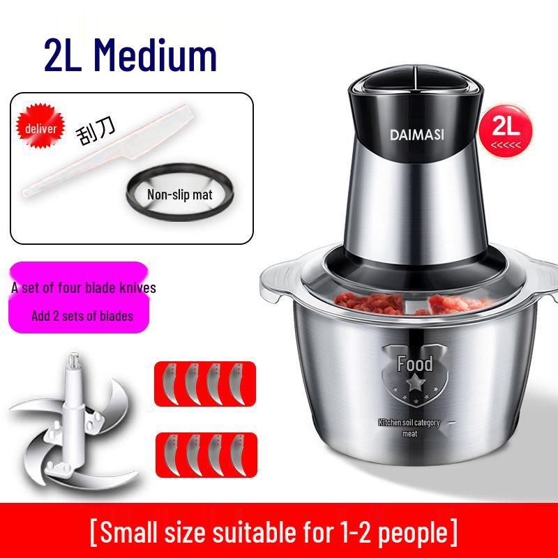 Premium Electric Meat Grinder & Multifunctional Food Processor for Chopping, Blending, and Garlic Paste Making