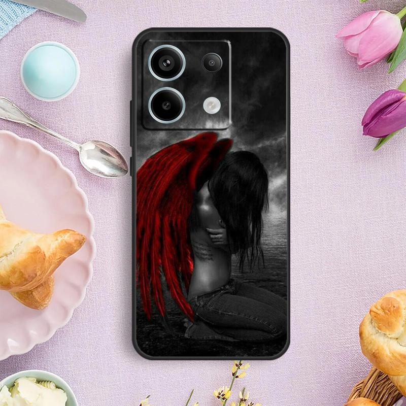 

Angel Wings Painting Case For Xiaomi Redmi Note 15 Pro Plus 10 11 12 13 14 Pro Cover For Redmi 14C 15C 12C 10C 13C Redmi 15 5G