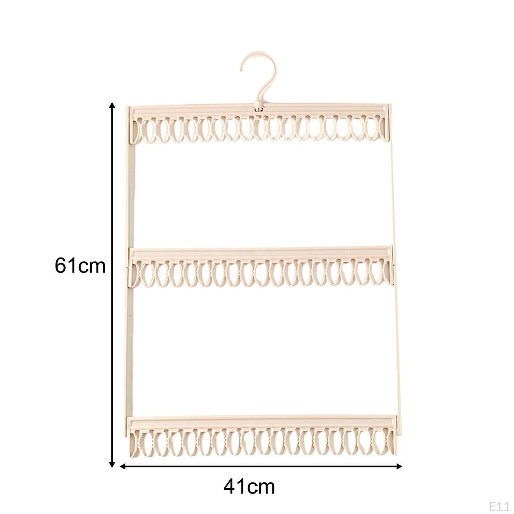 Clothes Drying Hanger with Clips ,Underwear Hanger, Windproof Laundry Rack, Sock Rack