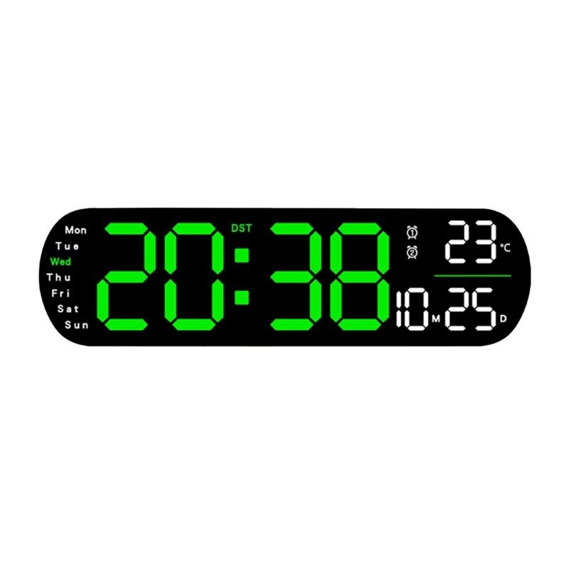 Stylish LED Digital Alarm Clock with Adjustable Brightness Wall Mount Clock Perfect for Bedroom, Offices,Home Decors