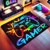 Bold Game Controller Print Area Rug – Soft Non-slip Durable Gaming Room Carpet for Bedroom Living Room, Gamer Decor Gift