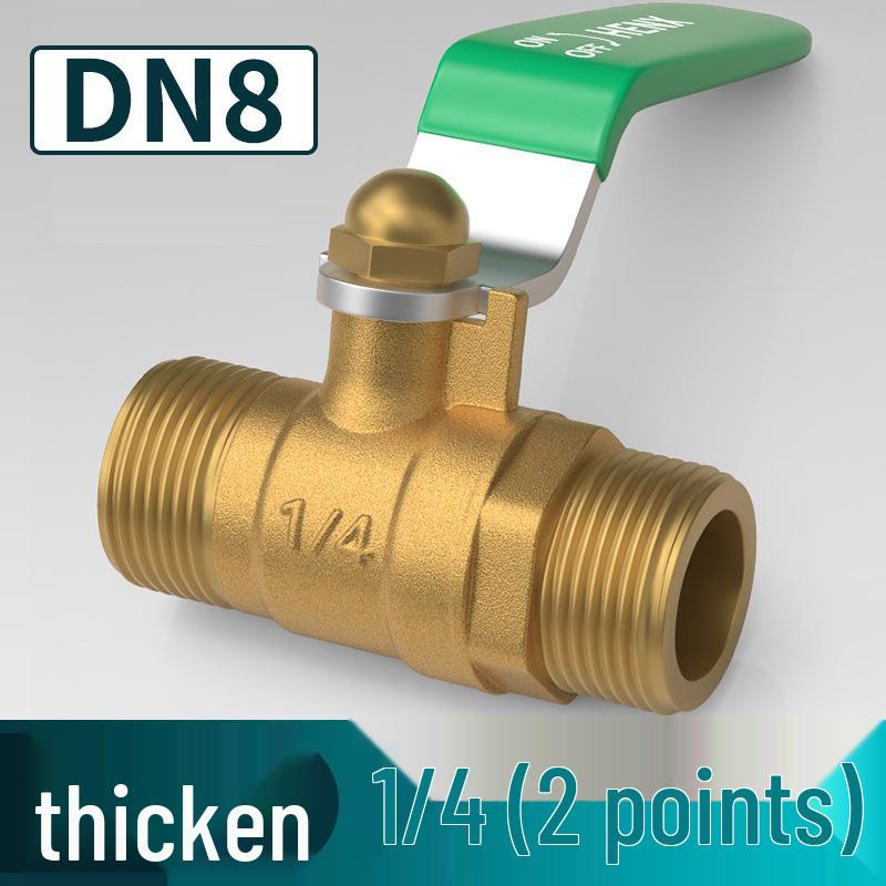 Heavy-Duty 1/2" Brass Ball Valve for Air and Water Pipes, Internal/External Thread