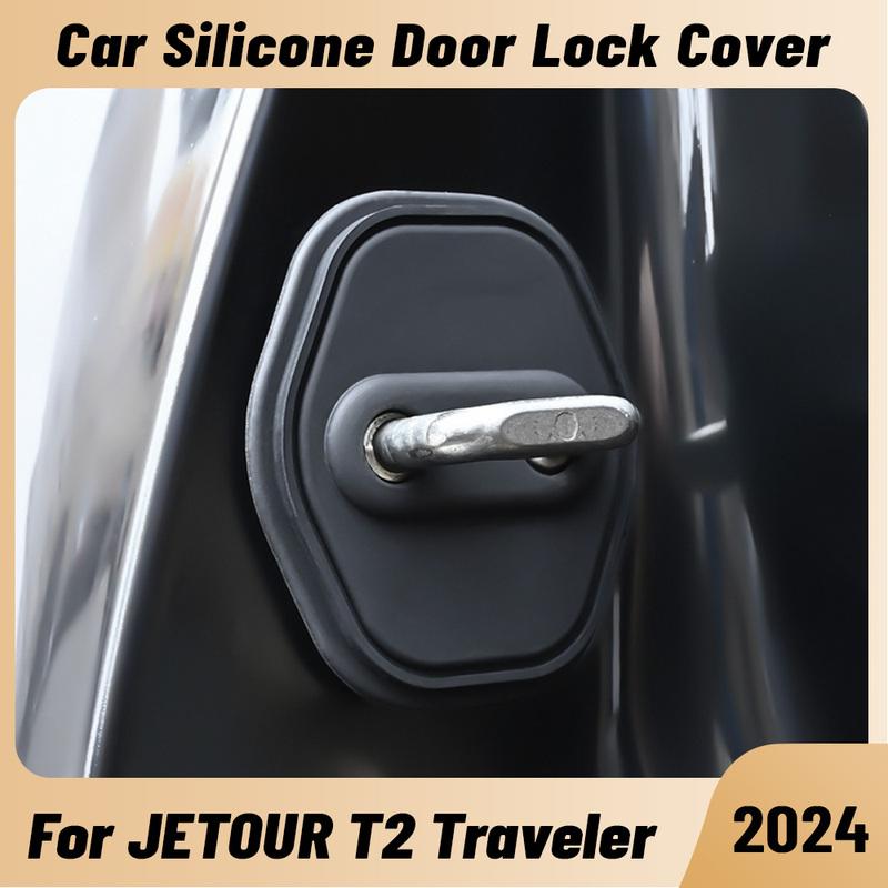 Für JETOUR T2 Traveler 2024 Auto Tür Stoßdämpfer Türschloss Schutz Silikon Auto Türschloss Riegel Abdeckung Zubehör