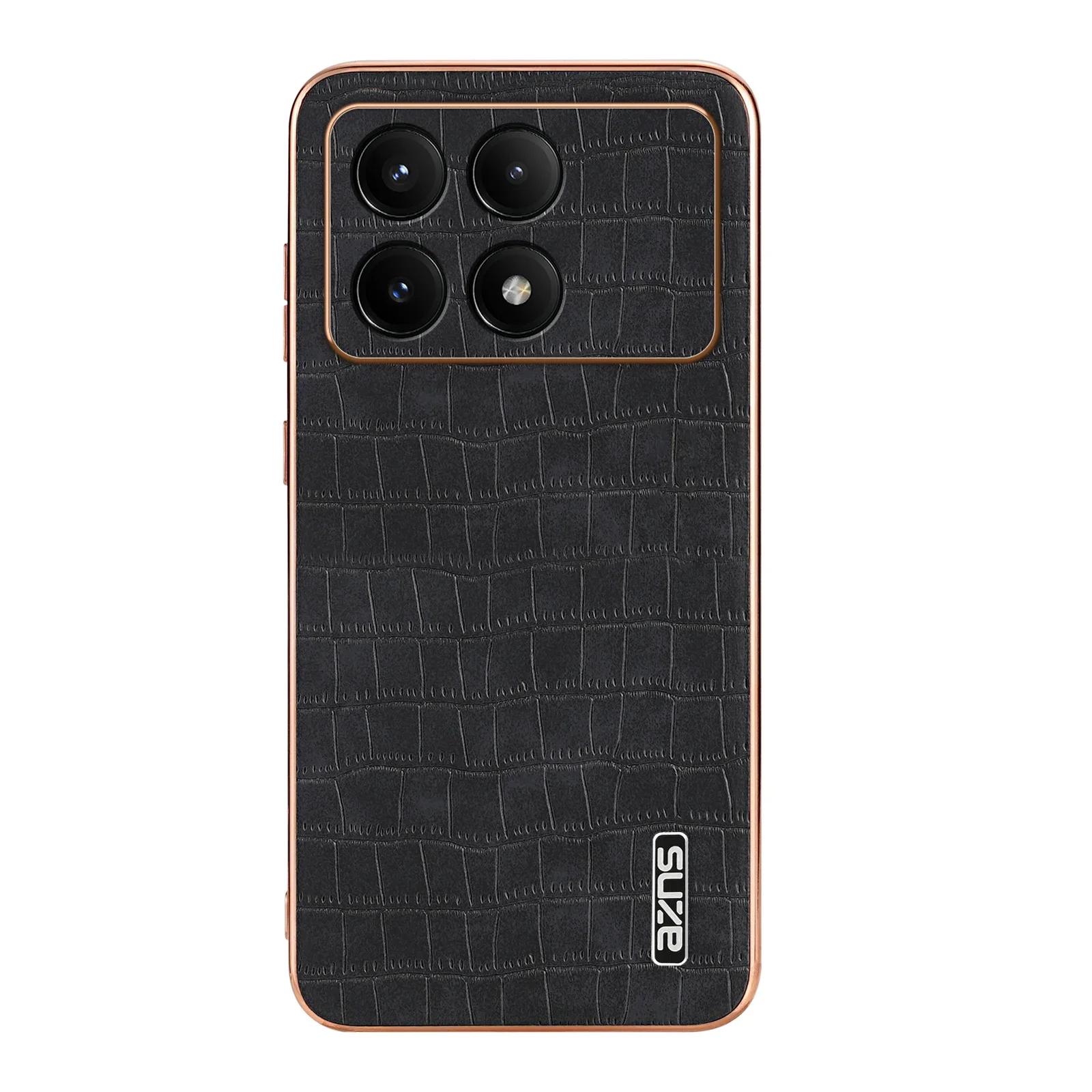 

Для Xiaomi Poco X6 Pro 5G Модный чехол для телефона с рисунком крокодила Для Xiaomi Poco X6 Pro Кожаный чехол противоударный чехол For Poco X6 Pro чёрный