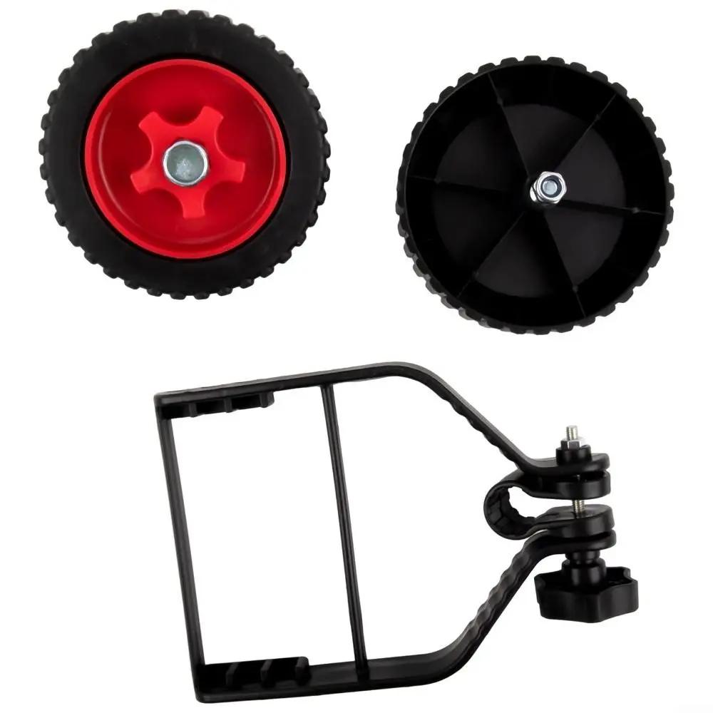 Universal Mower Support Wheels Set Stablize Durable Mower Auxiliary Wheels Easy To Install Adjustable Mower Wheel Attachment