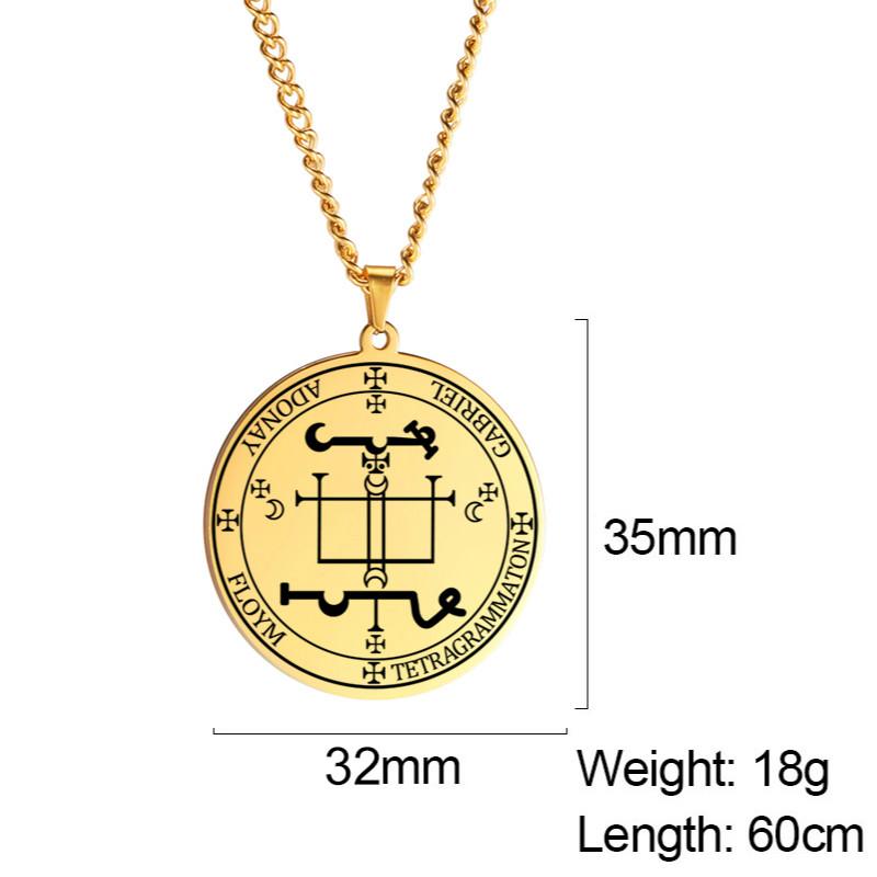 Aartsengelen MICHAEL GABRIEL RAPHAEL AZRAEL CAMAEL JOPHIEL Zegel Amulet Talisman Sigil van Engelachtig Roestvrijstalen Hanger Ketting kopen vanaf een prijs van 9.29