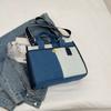 Denim Bag Color Block Women's Tote Bag Large Capacity Shoulder Crossbody Bag