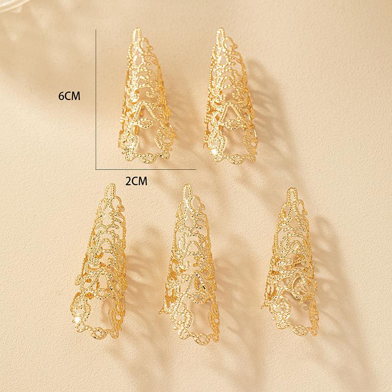 Neuer Modetrend Fingerset weibliche Persönlichkeit Design Sinn für hohles Muster Nägel