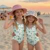 Costume Intero da Bambina Estate Stampa Hawaiana Costumi da Bagno Leggeri Comodi per Bambini Festa in Piscina Attività Acquatiche