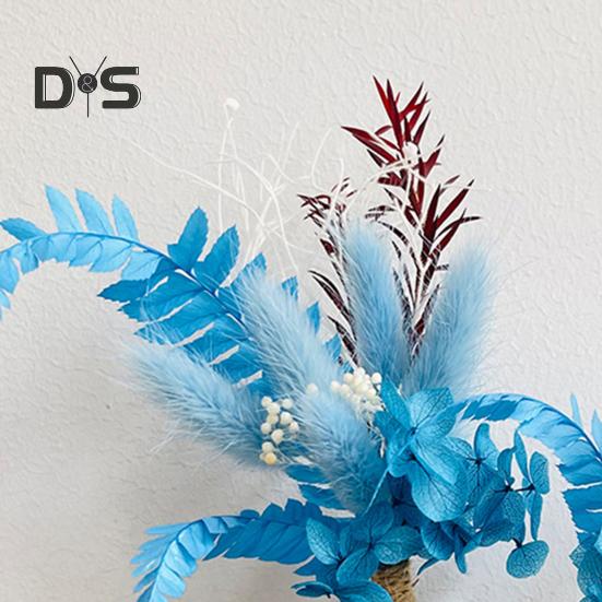 6 buc buchet de flori artificiale uscate, buchet de flori mini boem, DIY meșteșuguri, vază, petrecere de nuntă, acasă, birou, decorare centrală pentru masă