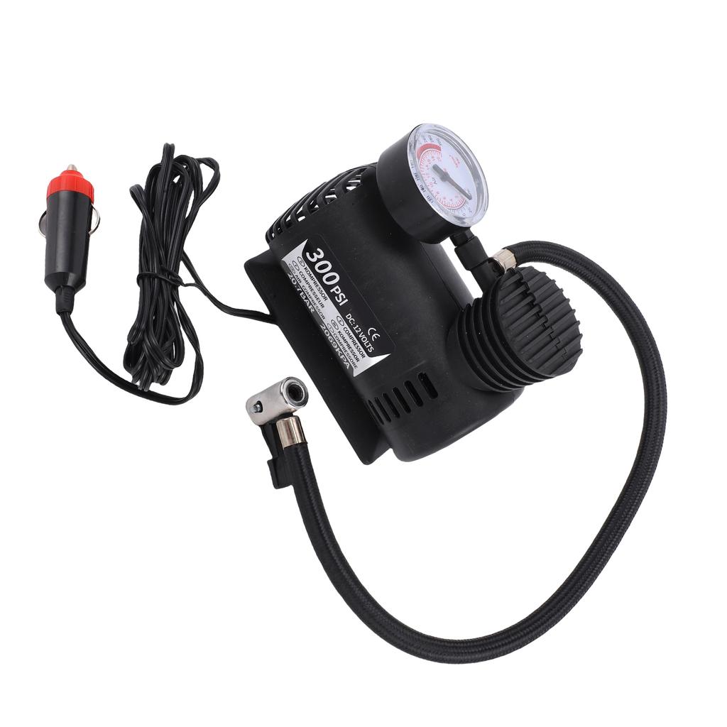 , משאבת ניפוח צמיגים חשמלית ניידת 12V 300 PSI למכוניות, אופנועים, תלת-אופניים, צמיגים חשמליים, כדורגל, כדורסל
