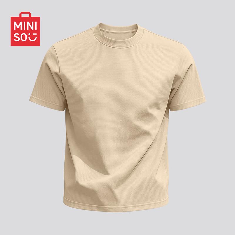 MINISO Men's Short Sleeve Quick-Dry Round Neck T-Shirt