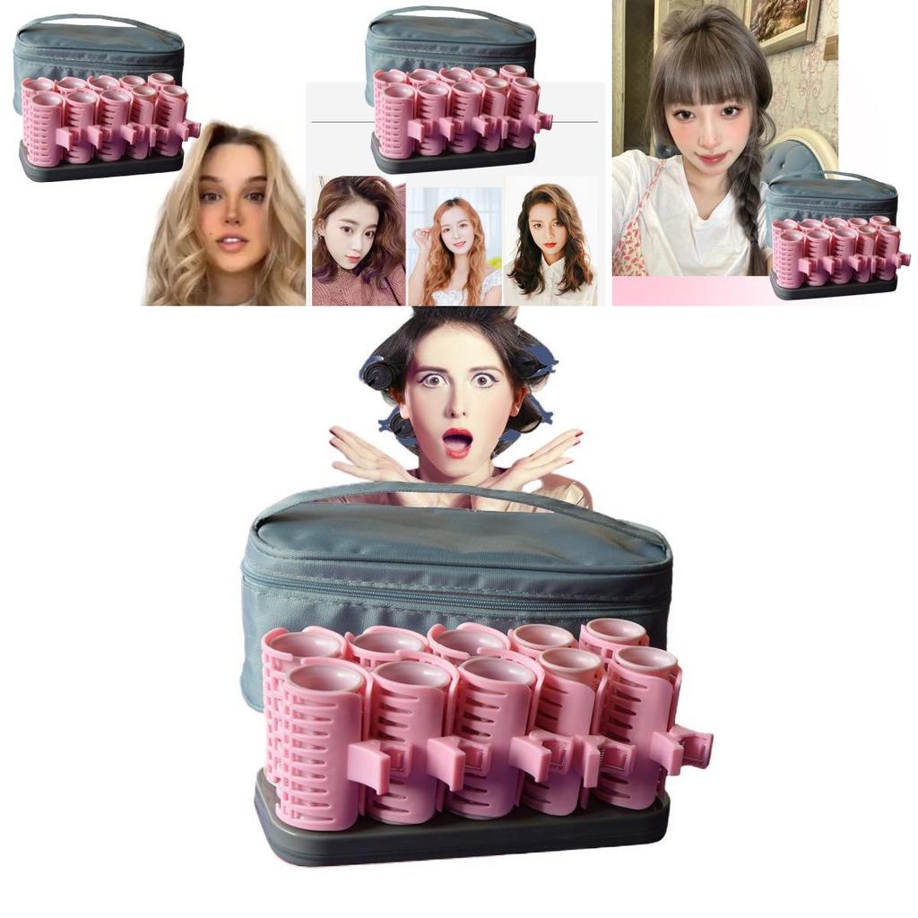 Premium Electronic Curling Rollers Set Of 10 For Effortless Heatless Curls And Styling