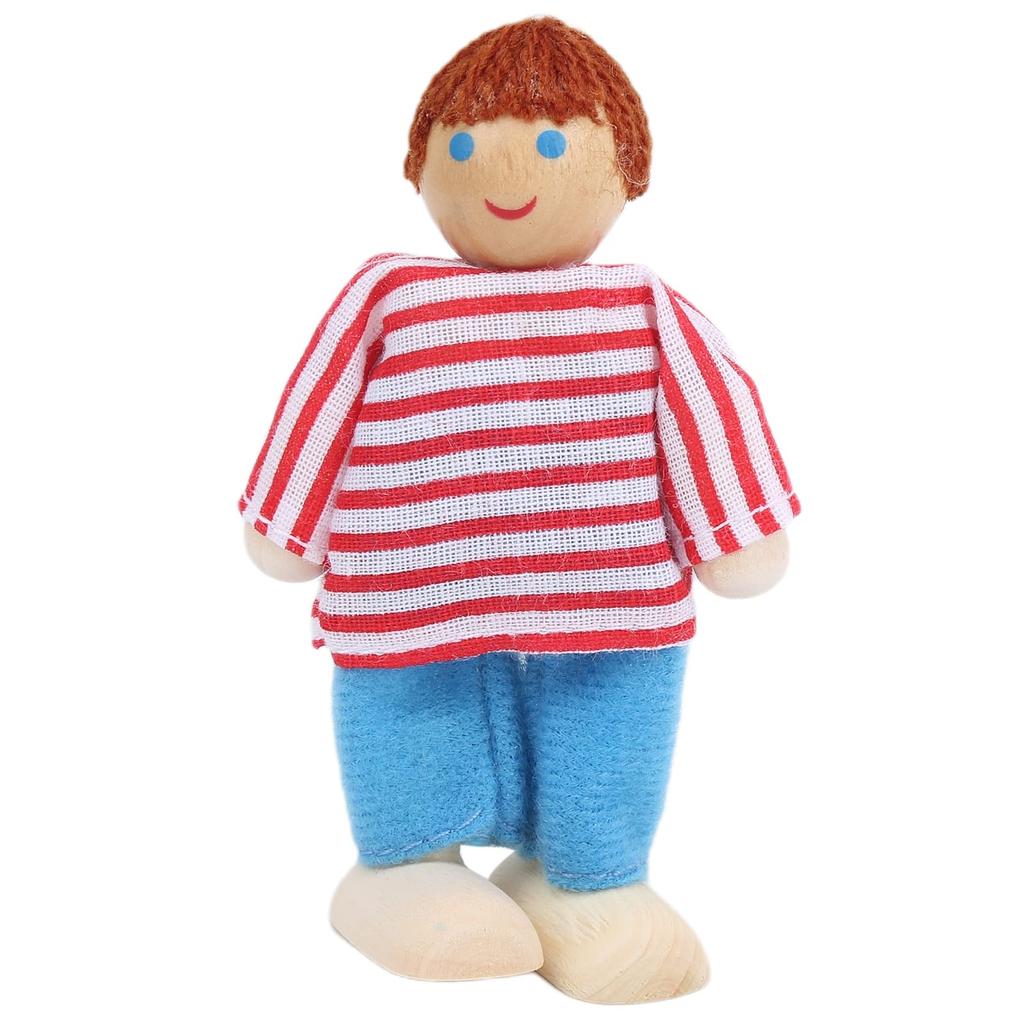 Dollhouse Little People Wooden Family Dollhouse Dollhouse Mini People Dollhouse Dolls for Pretend Figure Dollhouse Toys People, Set, Dolls, Figures,
