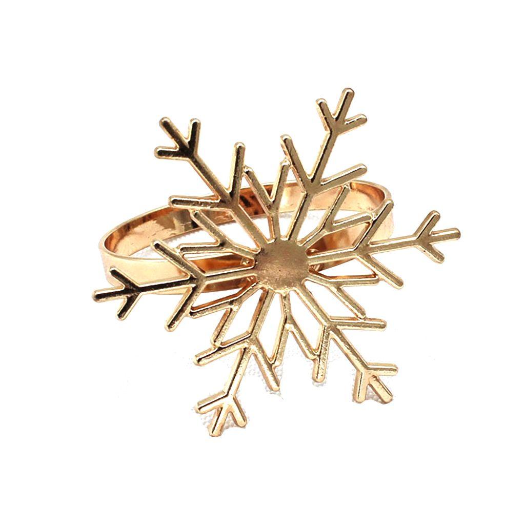 Shaped Silvery Napkin Holders Large Christmas Supplies Table Decor Napkin Buckle Napkin Ring