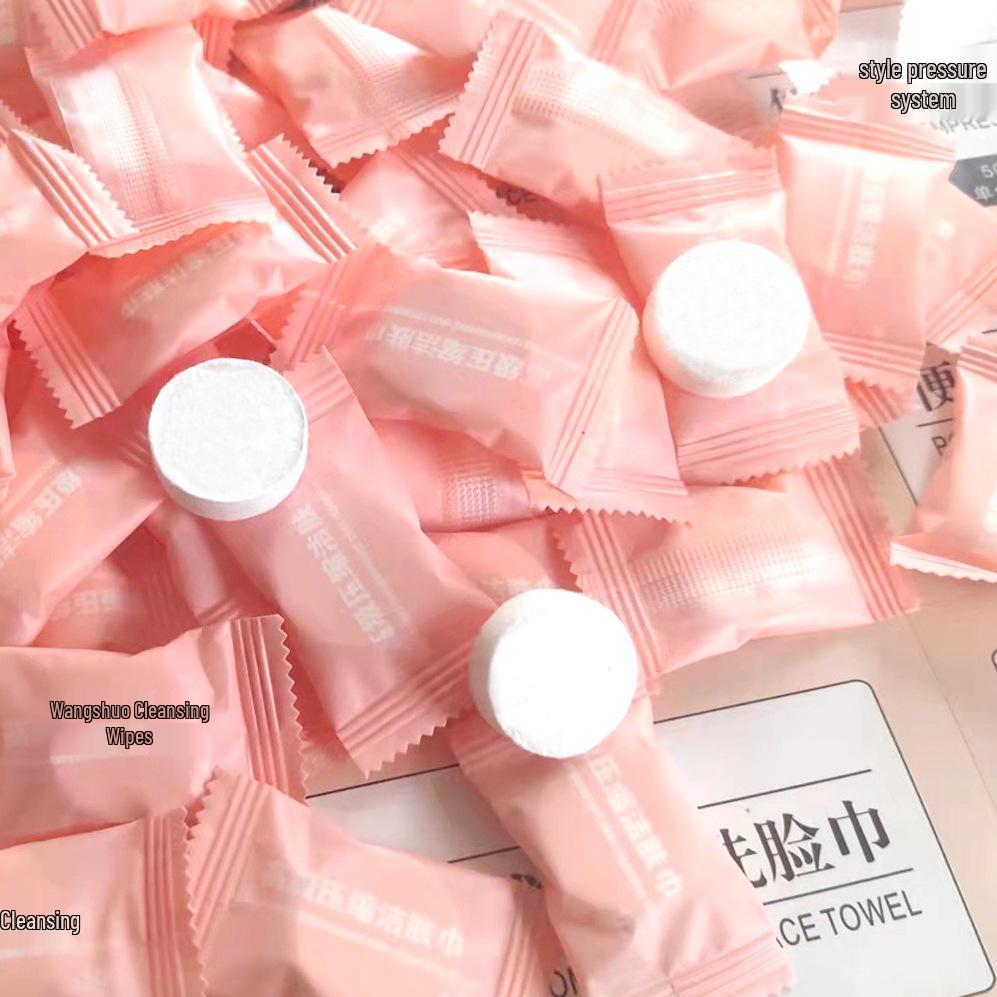 Disposable Compressed Face Towel - Travel Size Cleansing Towelettes