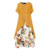 Floral Long Skirt Plus-size Women's Dress with Swing