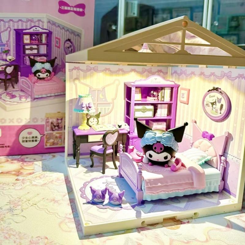 Rolife Building Blocks  Super World  Cinnamoroll Room Kuromi My Melody Assembly Models Ornaments Gifts