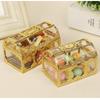 1 pièce Boîte à bonbons dorée ajourée style européen, Boîte d'invités de mariage créative, Argent