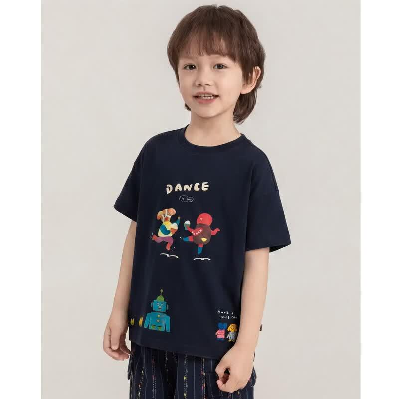 YouYou Boys' Summer Robot Dog T-Shirt