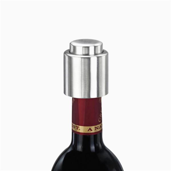 Stainless Steel Vacuum Sealed Pump Red Wine Bottle Stopper Plug Funnel PourePTBI Stainless Steel Vacuum Sealed Pump Red Wine Bottle Stopper Plug Funnel PourePTBI