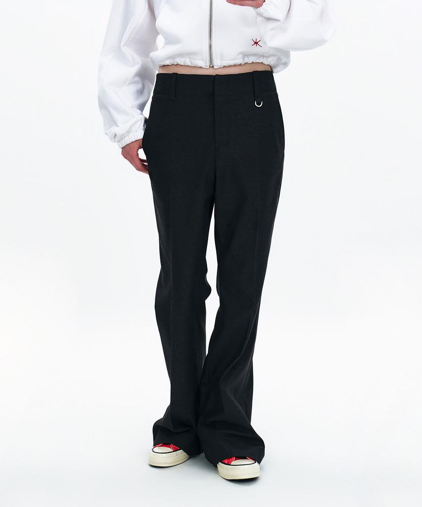 Yunse Ring Flare Trousers (Charcoal)