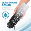 1L Sports Water Bottle Gym Travel Drinking Leakproof Bottle With Straw BPA-Free