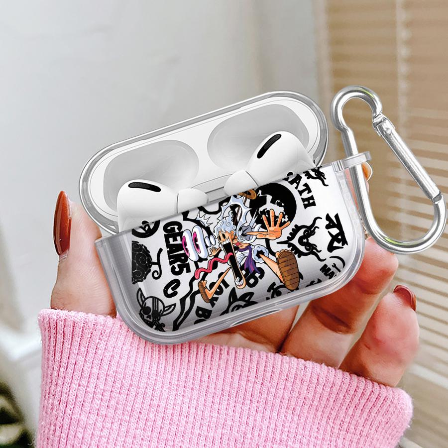 Case For Airpods 1 Pro2 Pro3 4 Pro 3 2 Clear Earphone Cases Cover O-One P-Pieces L-Luffy