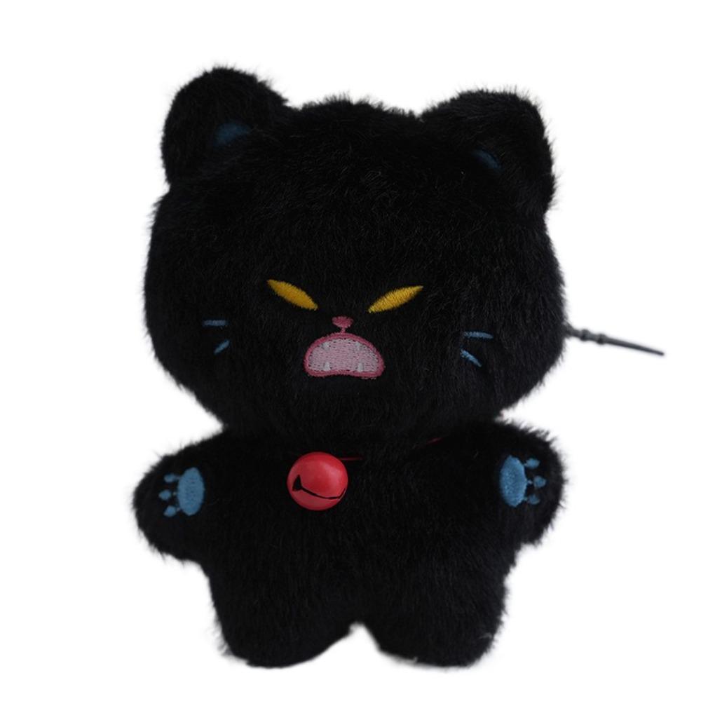 Bell Cat Doll Pendant Stuffed Cat Plush Pendant Cute Cat Plush Toy Keychain  Home Decor