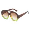 Round Oversized Sunglasses Women Men Vintage UV400 Protection Luxury Oval Sun Glasses Shades For Female Unisex