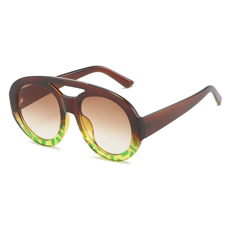 Round Oversized Sunglasses Women Men Vintage UV400 Protection Luxury Oval Sun Glasses Shades For Female Unisex